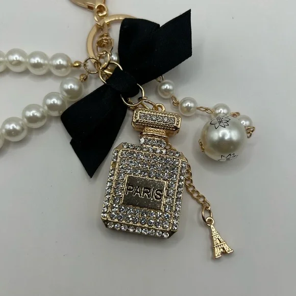 & Other Stories Pearl and Black Key Holder - Picture 3 of 4